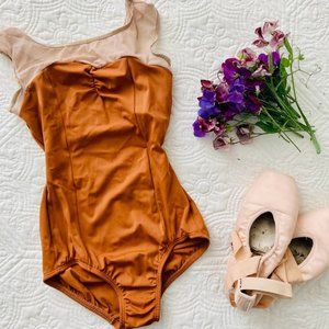 natalie dancewear - elegant orange leotard